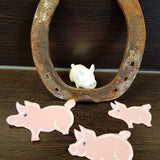 5x Stickdatei "Schwein" Satinstick und ITH