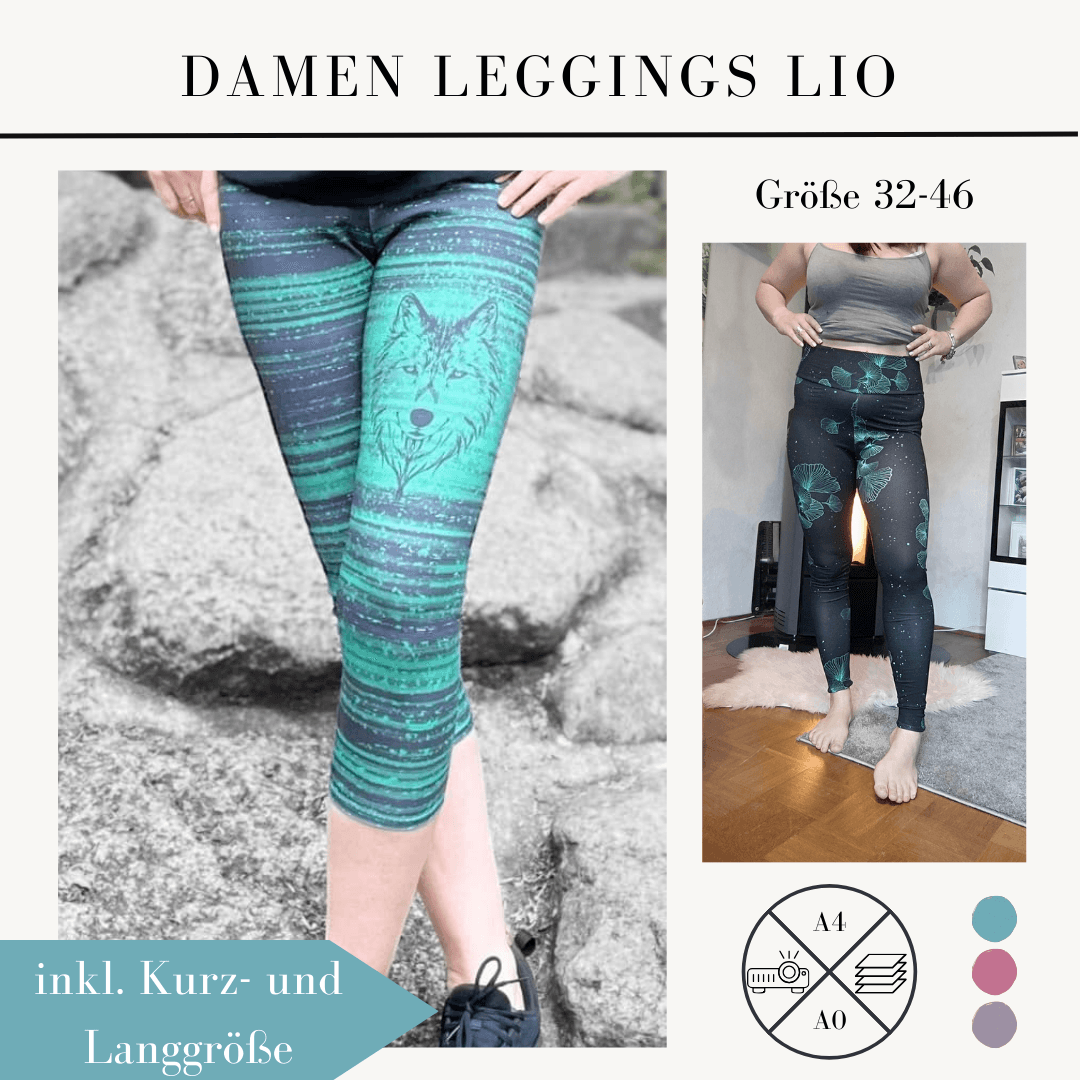Schnittmuster Basic Leggings Lio für Damen Gr. 32-46 - Sewando