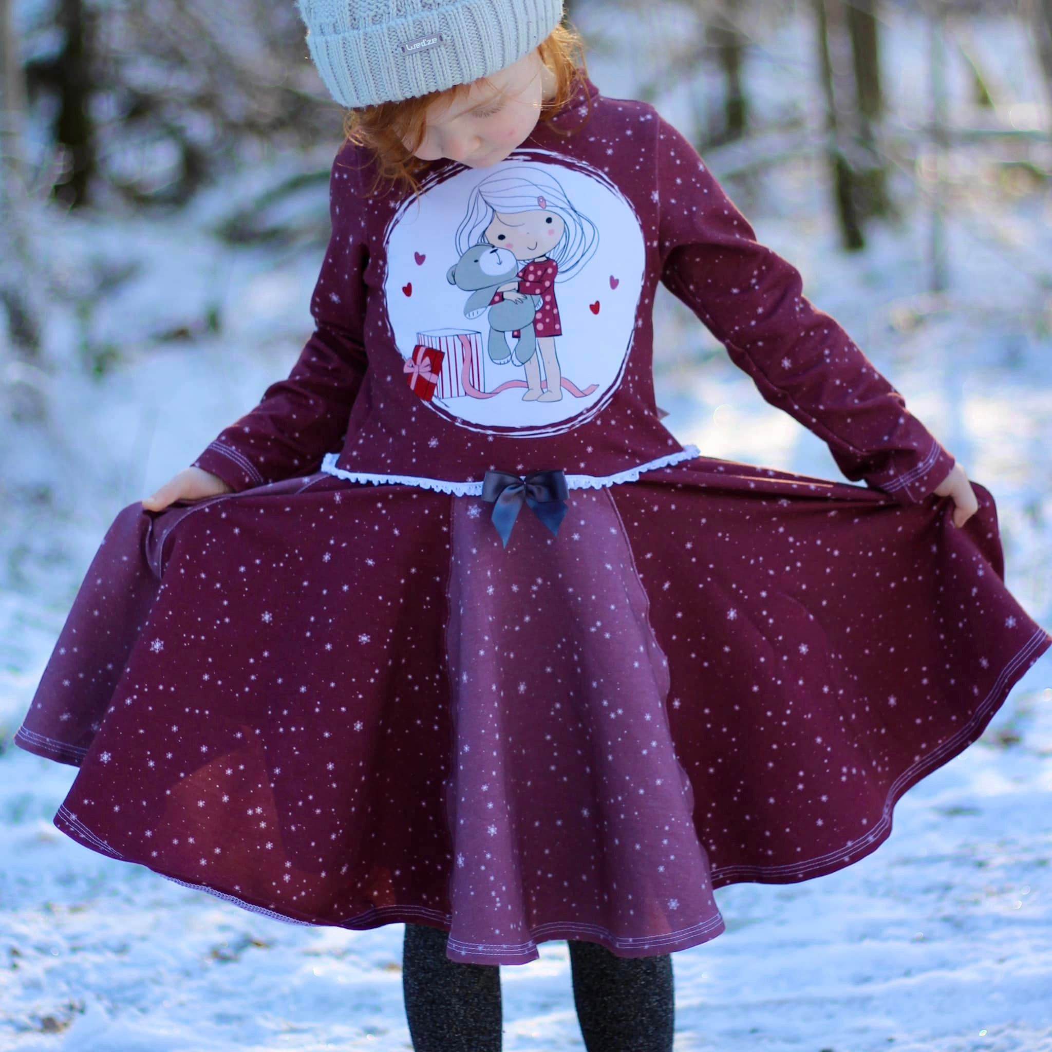 Schnittmuster Wintermärchen Drehkleid Größe 74-164 - Sewando