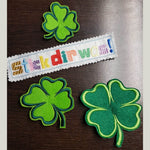 9x Stickdatei Kleeblatt Satinstick und ITH - Sewando