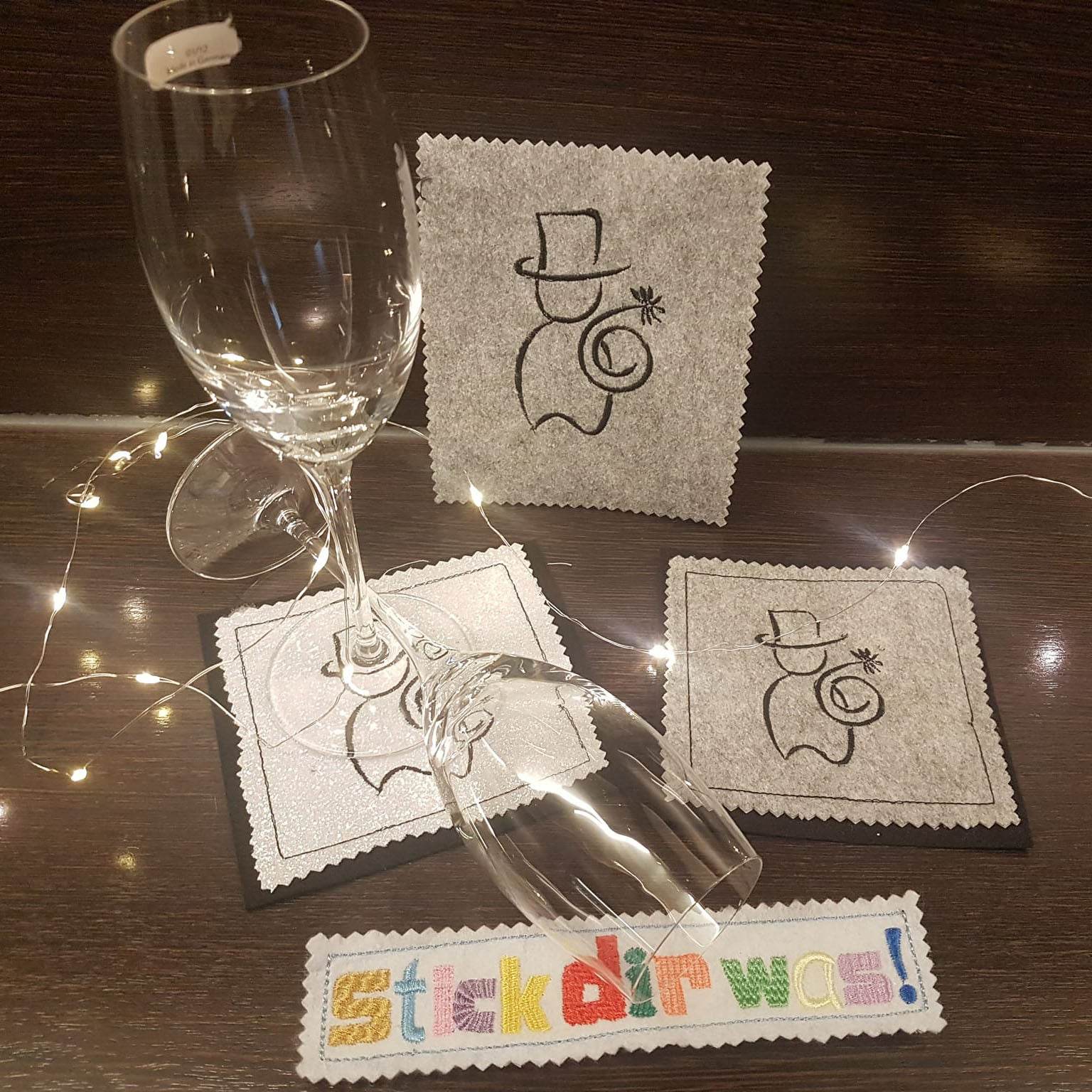 6x Stickdatei Schornsteinfeger Satinstick und ITH - Sewando