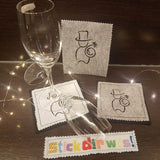 6x Stickdatei Schornsteinfeger Satinstick und ITH - Sewando