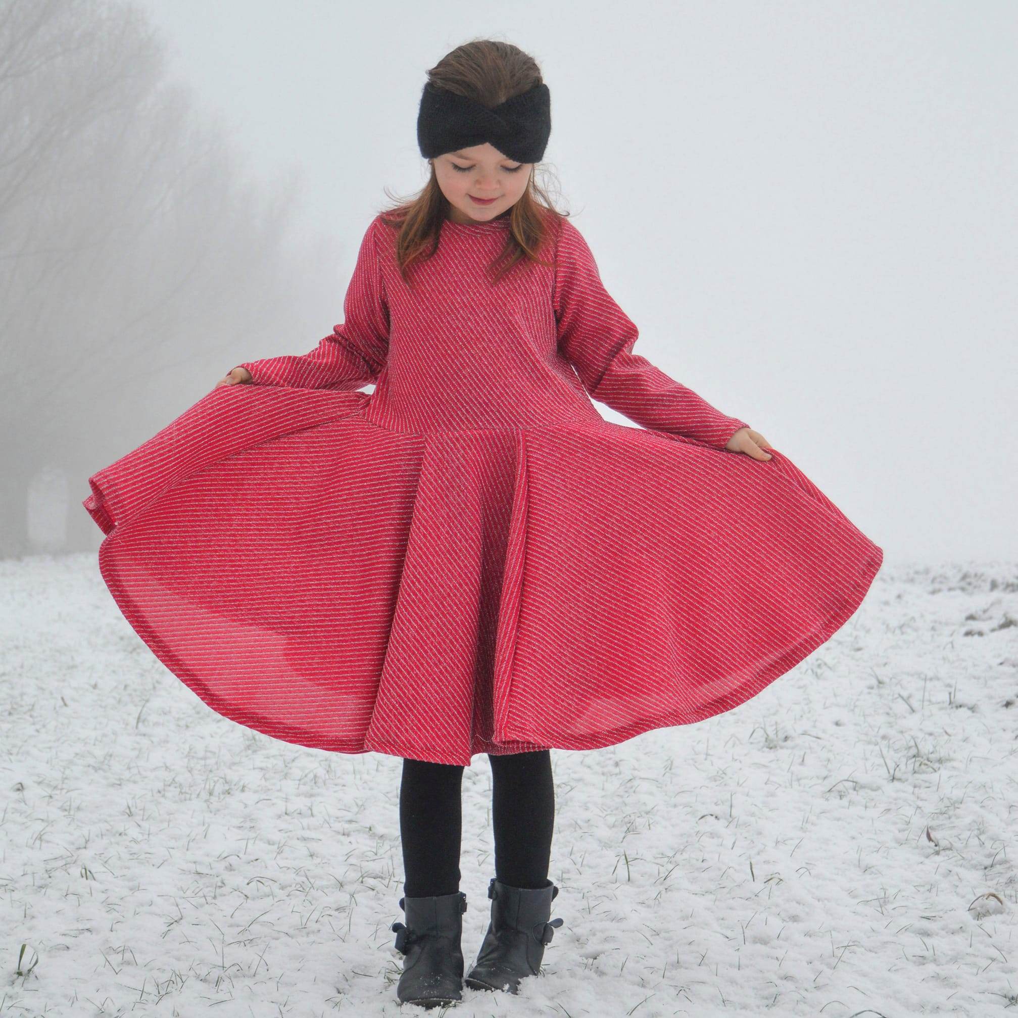 Schnittmuster Wintermärchen Drehkleid Größe 74-164 - Sewando