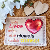 4x Stickdatei "wo die Liebe wohnt" ITH und Text