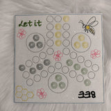 Stickdatei - Spiel "LUDO Biene - Mensch ärgere....." für 3 Spieler