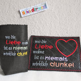 4x Stickdatei "wo die Liebe wohnt" ITH und Text