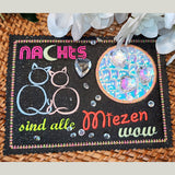 4x Stickdatei "Miezen" ITH und Text