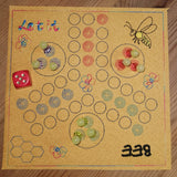 Stickdatei - Spiel "LUDO Biene - Mensch ärgere....." für 3 Spieler