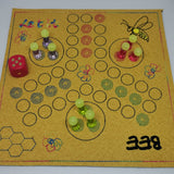 Stickdatei - Spiel "LUDO Biene - Mensch ärgere....." für 3 Spieler