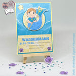 Plotterdatei Wassermann mit Anemone Sublimation, Digistamp, Digipaper ! - Sewando