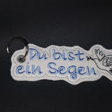 Stickdatei - Anhänger "Du bist ein Segen"