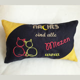 4x Stickdatei "Miezen" ITH und Text