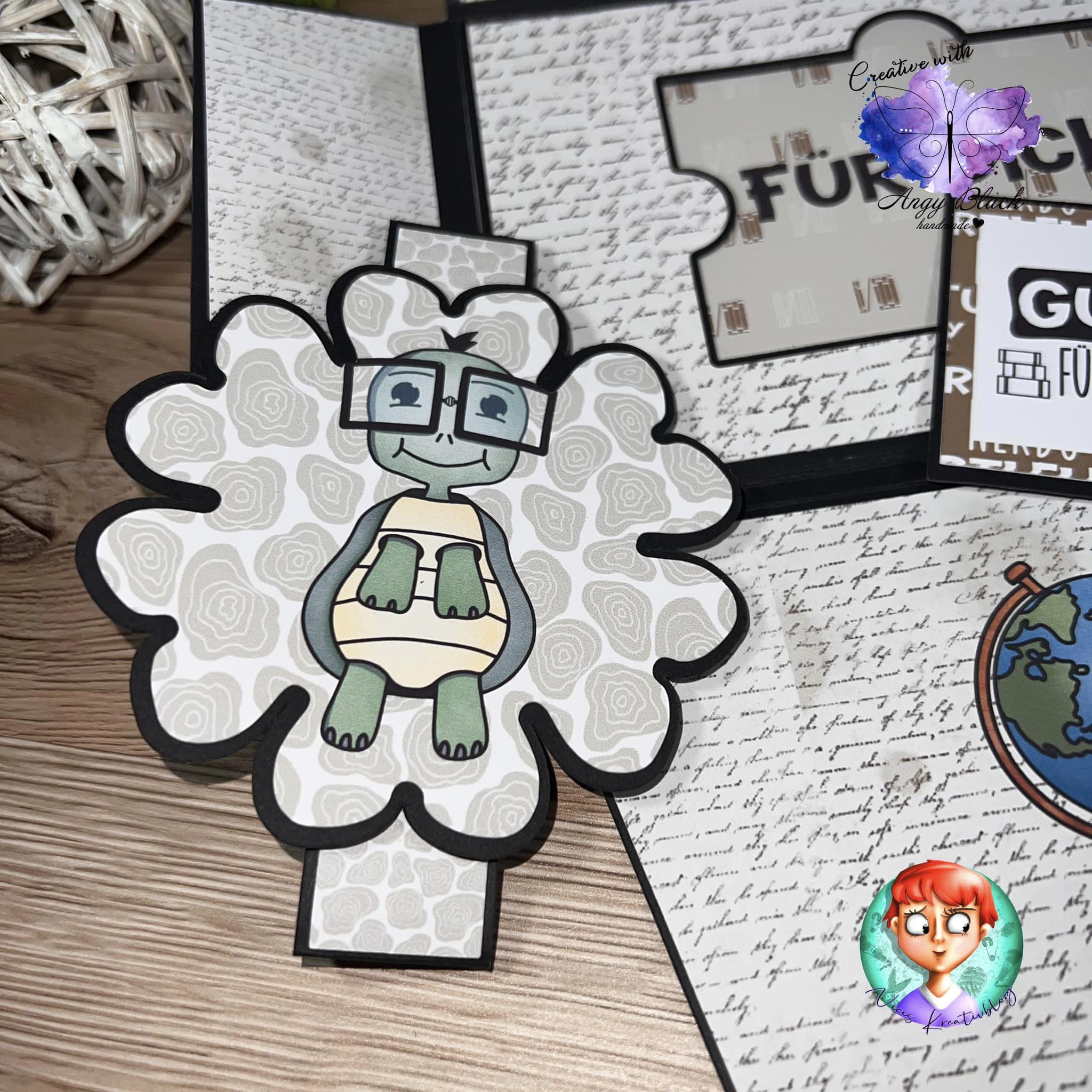 Digiset „Leopold von Schildkröte“ Digipaper, Digistamp - Sewando