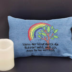 Stickdatei Trauerspruch - Wenn der Wind durch die Blätter weht - Sewando