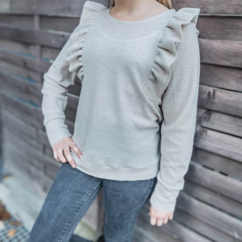 Schnittmuster Pullover Gr.134-164 - Sweater Lola groß - inkl. Beamerdatei - Sewando