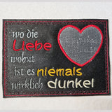 4x Stickdatei "wo die Liebe wohnt" ITH und Text