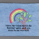 Stickdatei Trauerspruch - Wenn der Wind durch die Blätter weht - Sewando