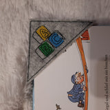 Stickdatei - Lese-Ecken / Lesezeichen "Schulkind / Einschulung"