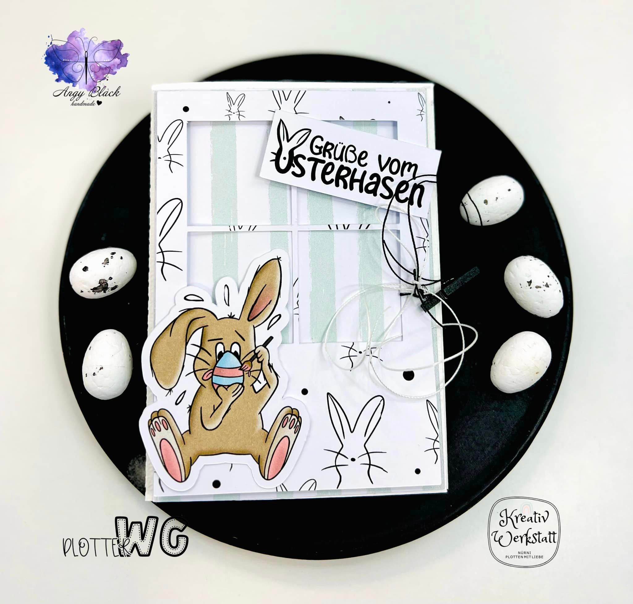 Digiset „Kai-Uwe, Osterhase“ Digipaper, Digistamp - Sewando