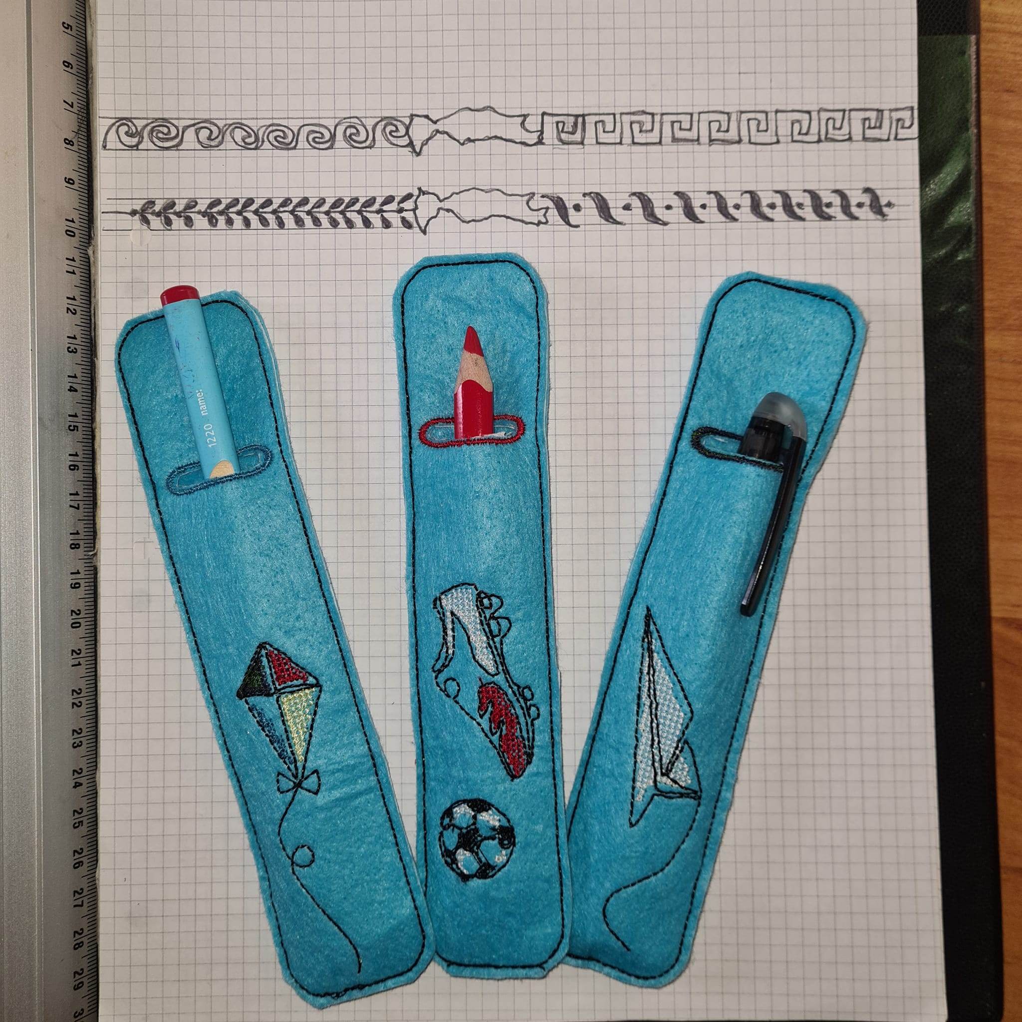 Stickdatei - Stiftecover mit div. Motiven - Sewando