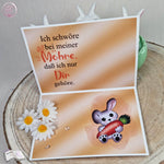 Plotterdatei Hase Hoppla, Sublimation, Drucken, Digistamp, Digipaper - Sewando
