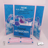 Plotterdatei Fische mit Seerose Sublimation, Digistamp, Digipaper - Sewando