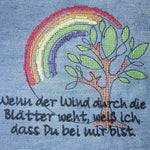 Stickdatei Trauerspruch - Wenn der Wind durch die Blätter weht - Sewando