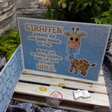 Digiset Giraffe Geraldine Plotterdatei, Sublimation, Digistamp, Digipaper - Sewando