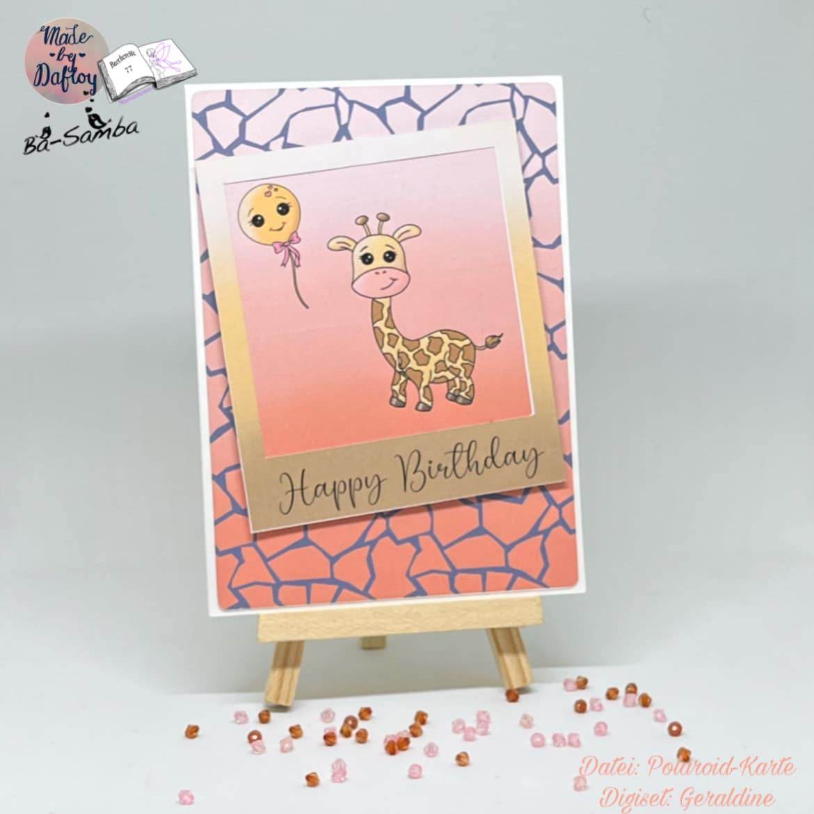 Digiset Giraffe Geraldine Plotterdatei, Sublimation, Digistamp, Digipaper - Sewando