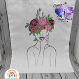 Plotterdatei Papier und Folie "Flower Woman" SVG, DXF und PNG