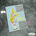 Plotterdatei Widder Willi mit Forsythie Sublimation, Digistamp, Digipaper ! - Sewando
