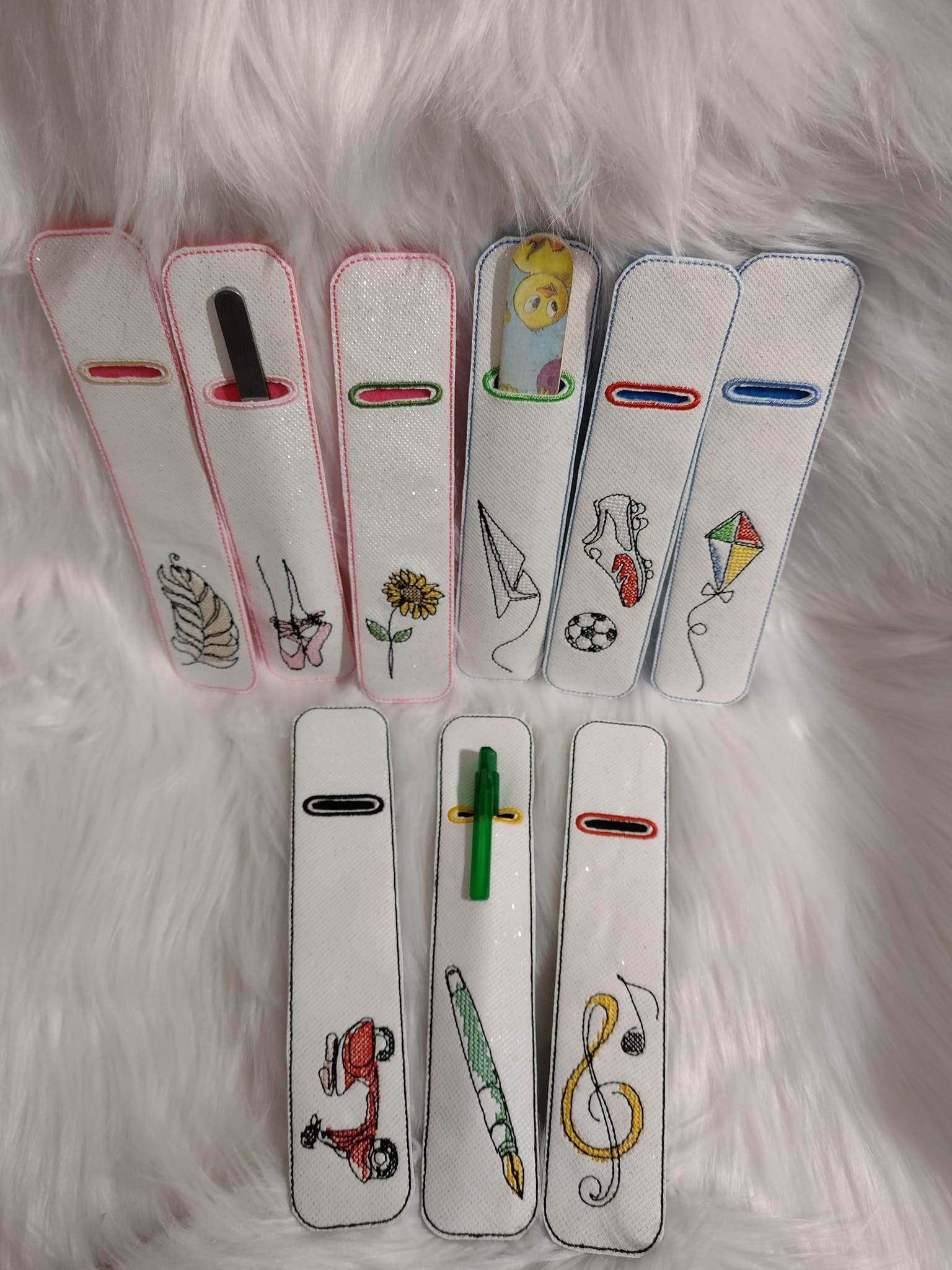 Stickdatei - Stiftecover mit div. Motiven - Sewando