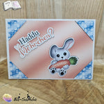 Plotterdatei Hase Hoppla, Sublimation, Drucken, Digistamp, Digipaper - Sewando