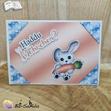 Plotterdatei Hase Hoppla, Sublimation, Drucken, Digistamp, Digipaper - Sewando