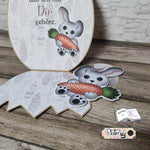 Plotterdatei Hase Hoppla, Sublimation, Drucken, Digistamp, Digipaper - Sewando