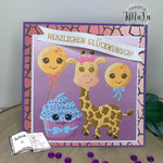 Plotterdatei Giraffe Geraldine, Sublimation, Digistamp, Digipaper - Sewando