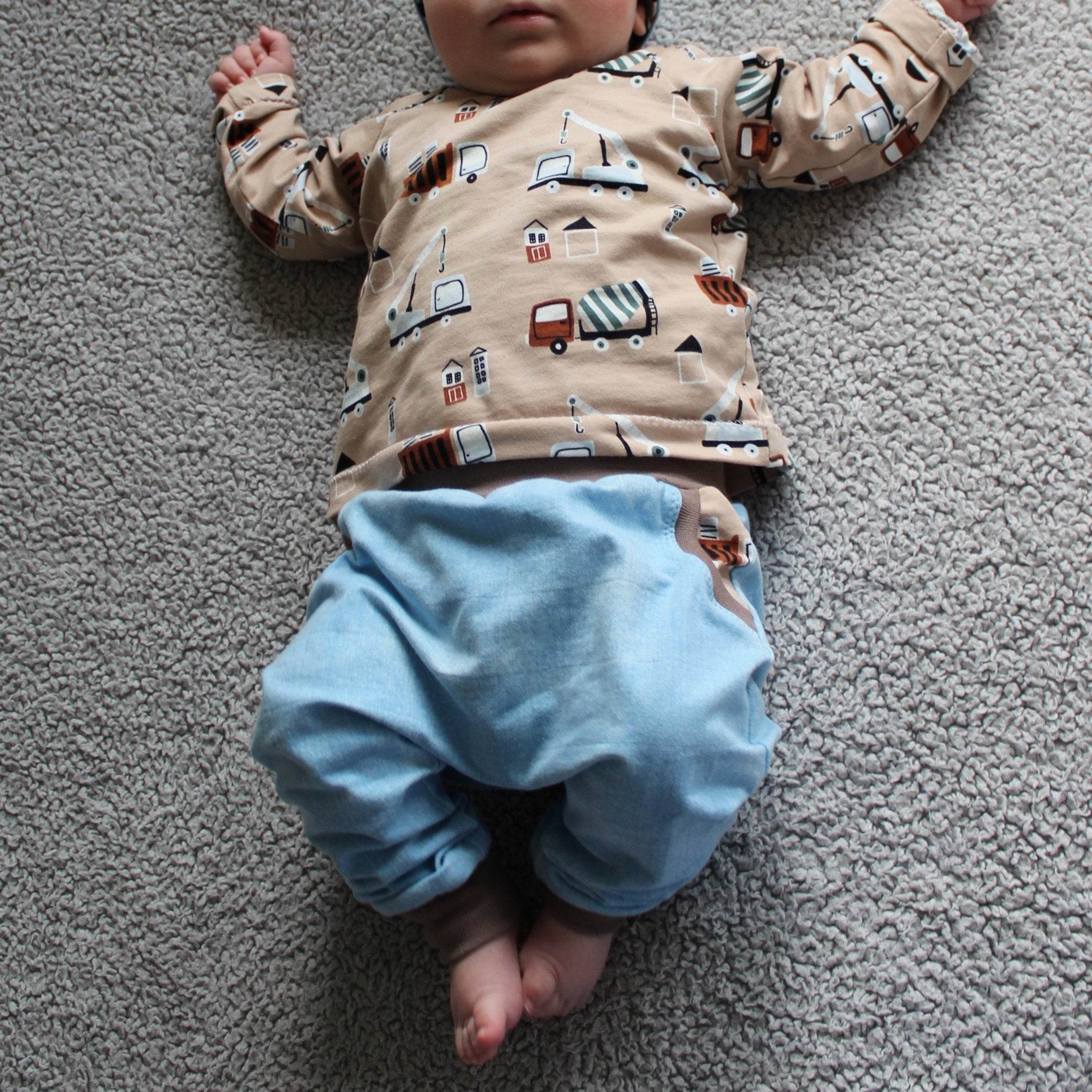 Schnittmuster Shirt-Pulli Baby Größe 50-104 - Sewando