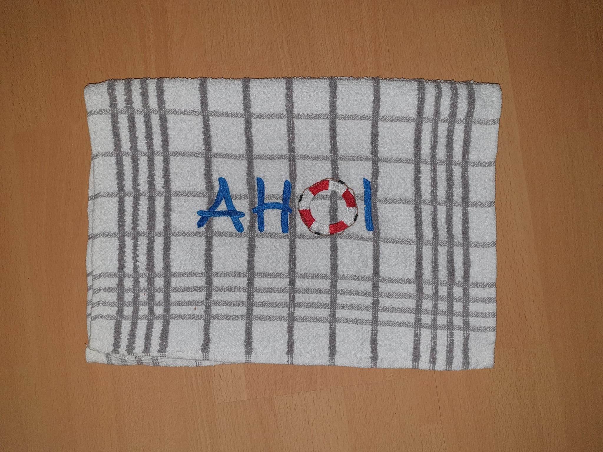 Stickdatei - AHOI mit Rettungsring - Sewando