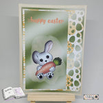 Digiset Hase Hoppla Plotterdatei, Sublimation, Digistamp, Digipaper - Sewando