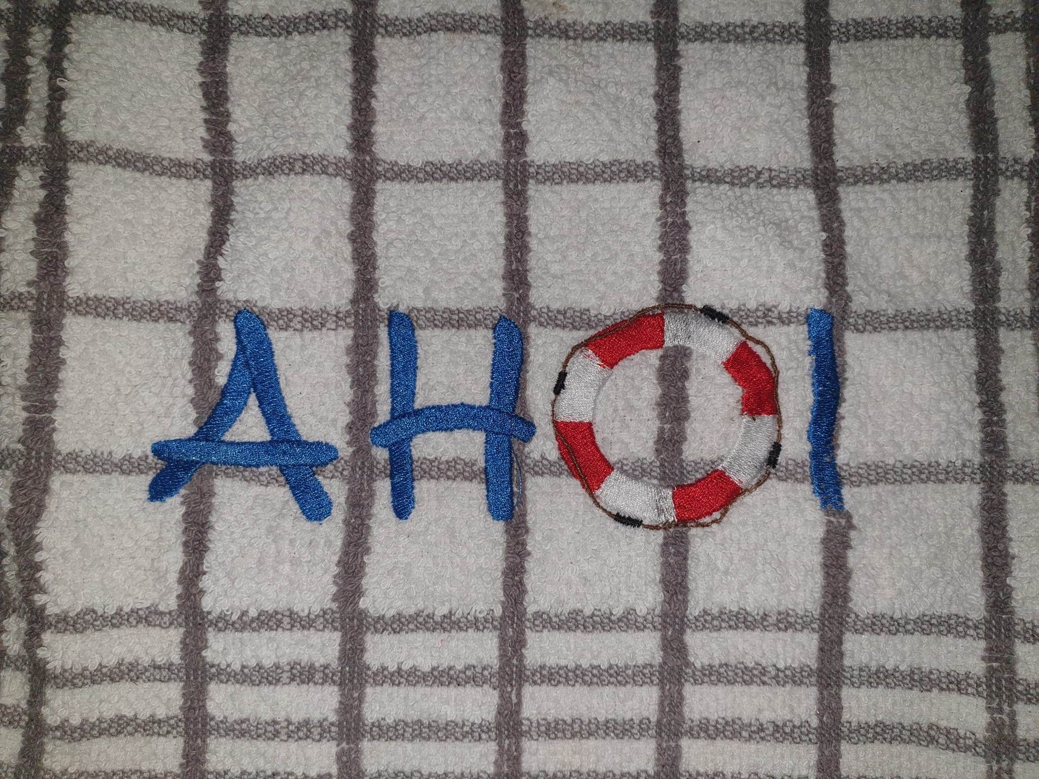 Stickdatei - AHOI mit Rettungsring - Sewando