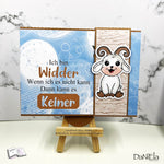 Digiset Widder Willi mit Forsythie Sublimation, Digistamp, Digipaper ! - Sewando