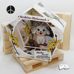 Digiset Widder Willi mit Forsythie Sublimation, Digistamp, Digipaper ! - Sewando