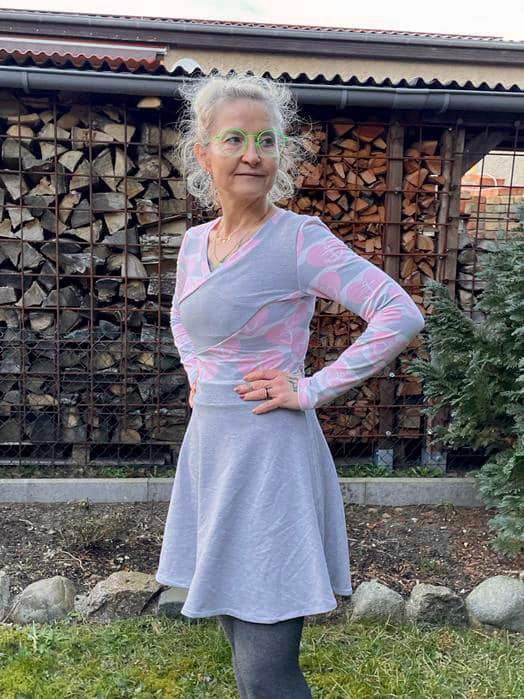 Schnittmuster Kleid für Damen mit Wickeloptik Francine Gr. 32-48 - Sewando