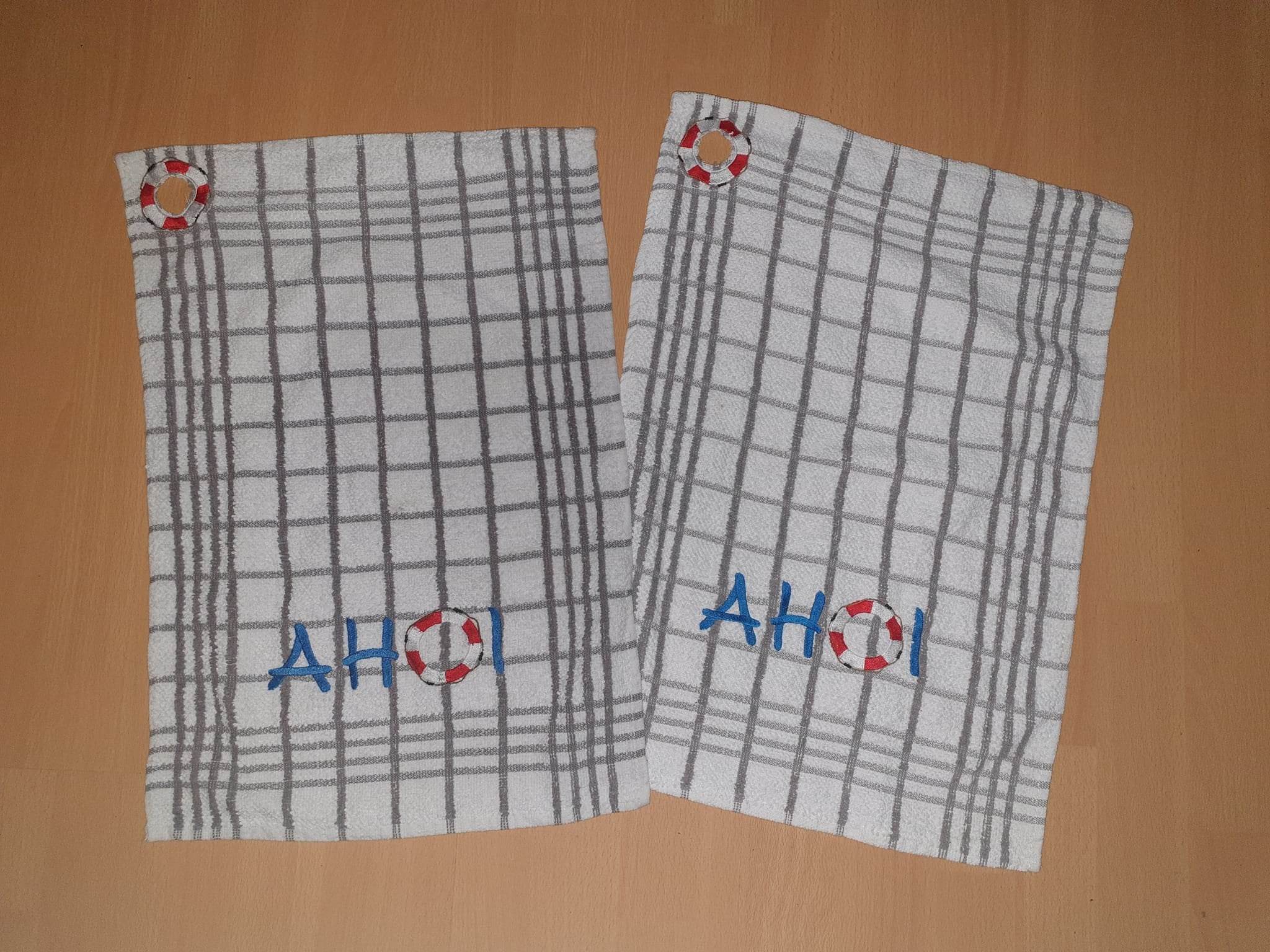 Stickdatei - AHOI mit Rettungsring - Sewando