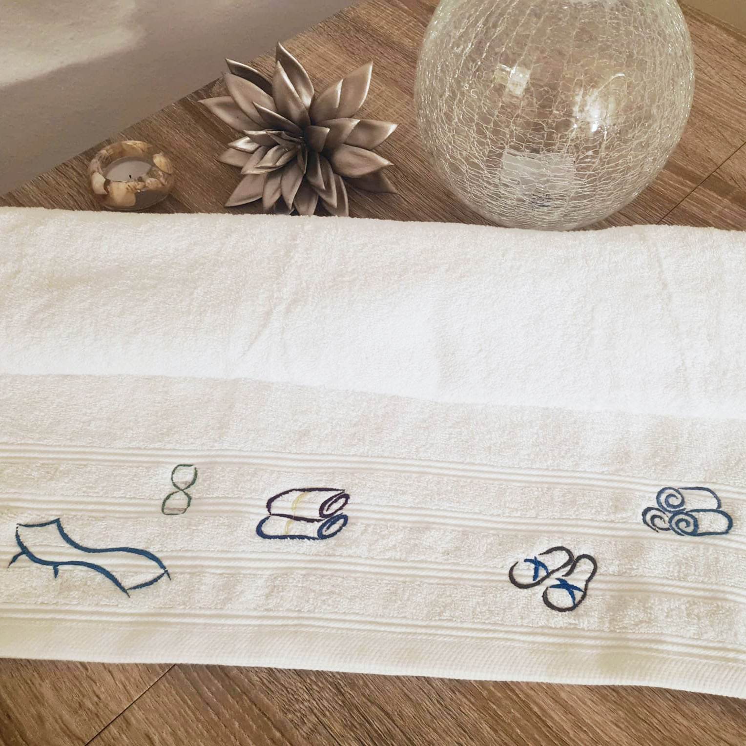 11x Stickdatei Sauna kleine Motive Satinstick - Sewando