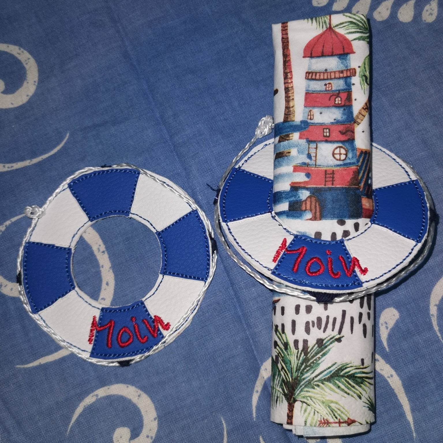Stickdatei - Serviettenring Rettungsring - Sewando