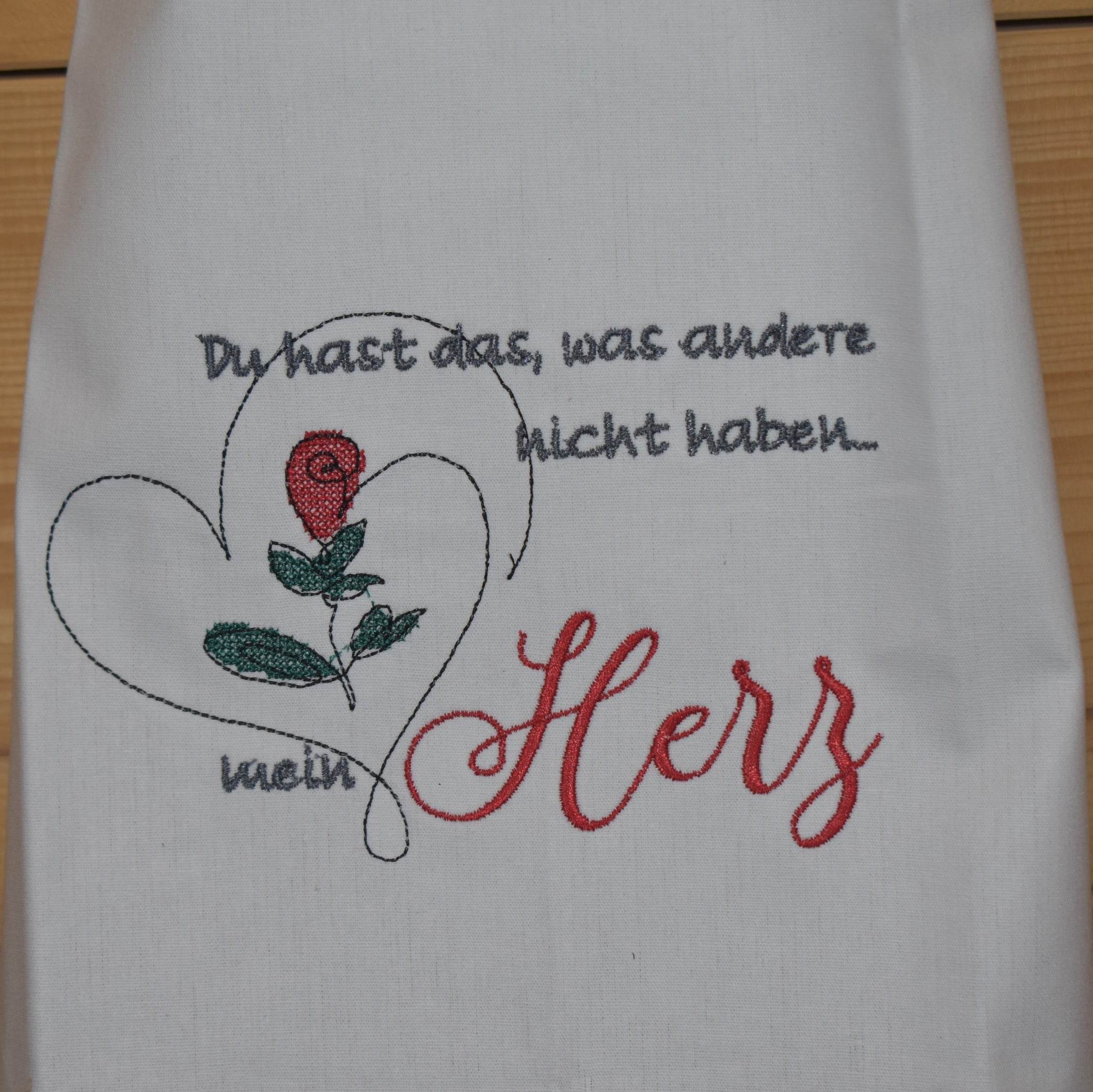 Stickdatei - Du hast mein Herz... - Sewando