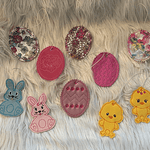 Stickdatei Ostern Anhänger In the Hoop, Hase, Osterei, Baumbehang 333 - Sewando