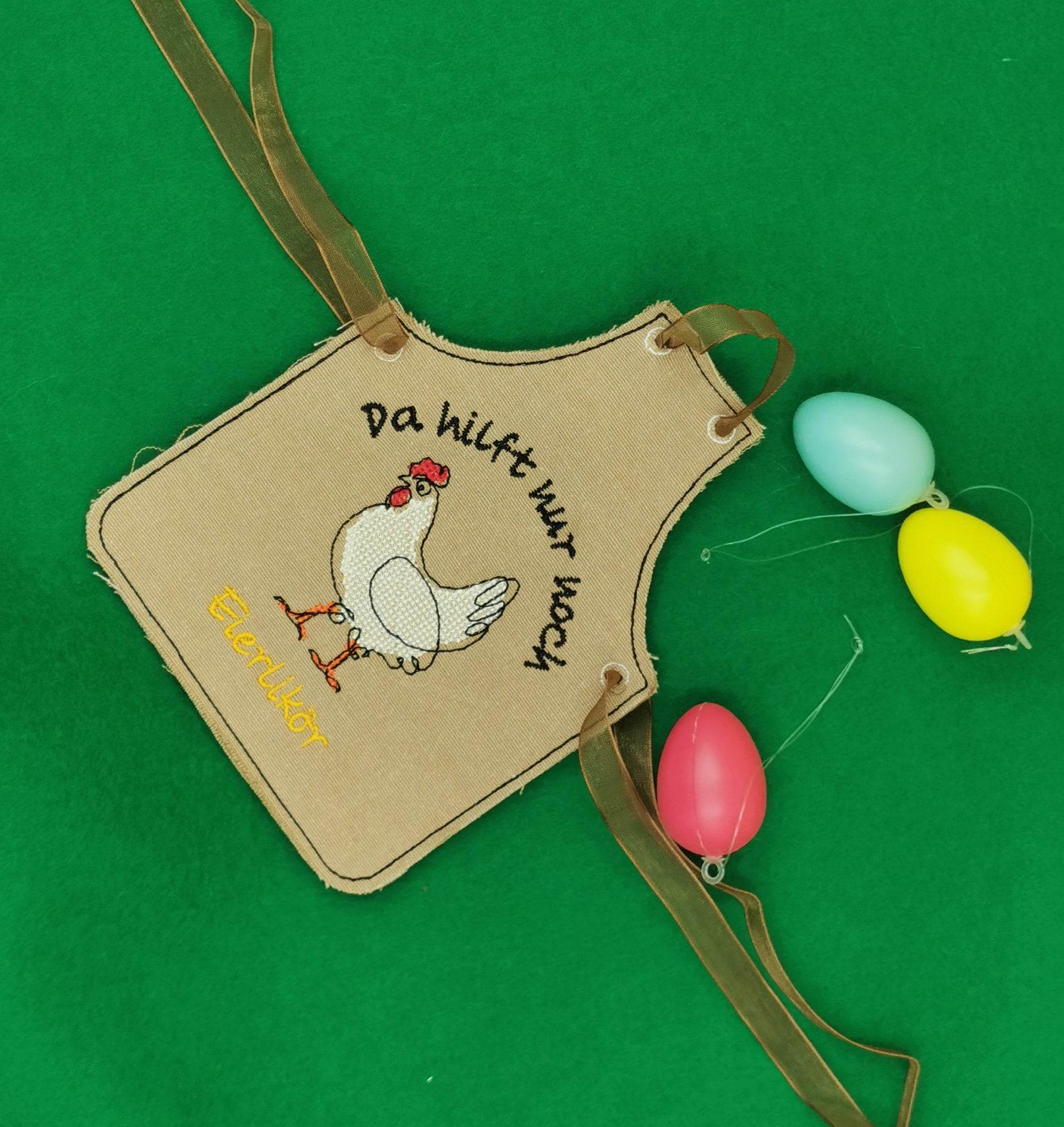 Stickdatei - ITH Flaschenschürzen Eierlikör (große Flaschen) - Sewando