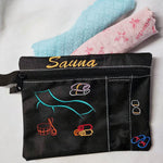 11x Stickdatei Sauna kleine Motive Satinstick - Sewando
